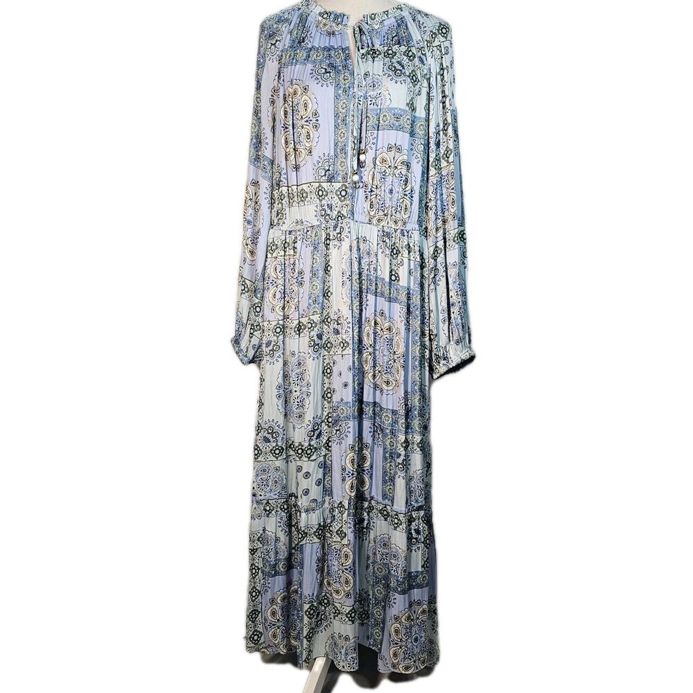 Lane Bryant Women's Maxi Dress Sz 22 Ruffle Feminine Prairie Cottagecore